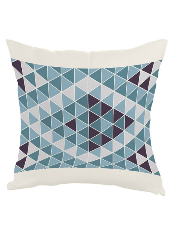 Decalac Geometric Form Printed Pillow Blue/Black/White 40 x 40cm