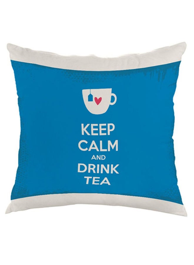 وسادة مطبوع عليها كيب كالم أند درينك تي أزرق وأبيض 40 x 40سم
