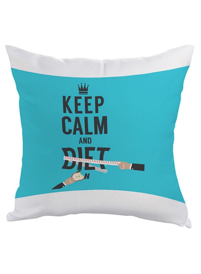 وسادة مطبوع عليها كيب كالم أند دايت أزرق/ أبيض/أحمر 40 x 40سم