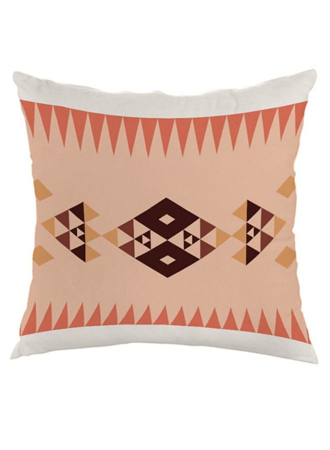 ديكالاك وسادة مطبوع عليها أشكال هندسية برتقالي/خوخي/ بني 40 x 40سم
