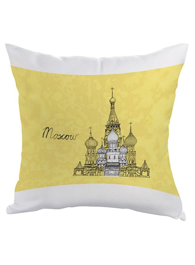 Decalac Landmarks Moscow Printed Pillow Yellow/White/Black 40 x 40cm