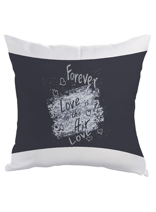 ديكالاك وسادة بطبعة "لوف إز إن ذا إير" أسود/ رمادي/ أبيض 40 x 40سم