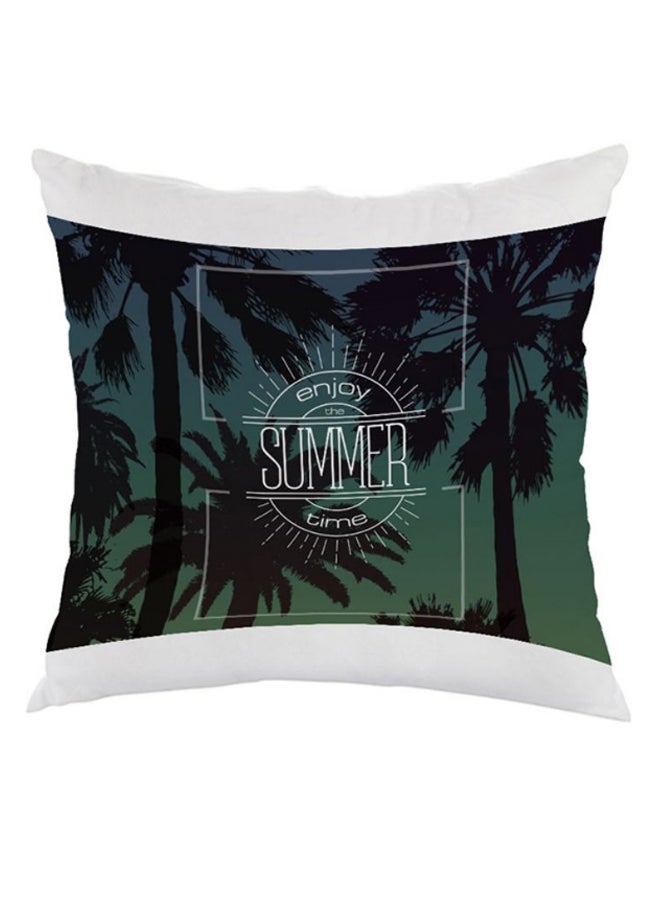Enjoy The Summer Time Printed Pillow Green/Blue/White 40 x 40cm