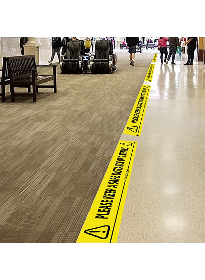 Generic Please Keep A Safe Distance Warning Tape Yellow/Black  - Image 4