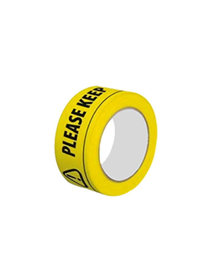 Generic Please Keep A Safe Distance Warning Tape Yellow/Black  - Image 1