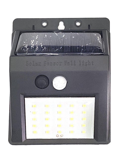 25-LED Solar PIR Motion Sensor Wall Light Black/White 6 x 16cm