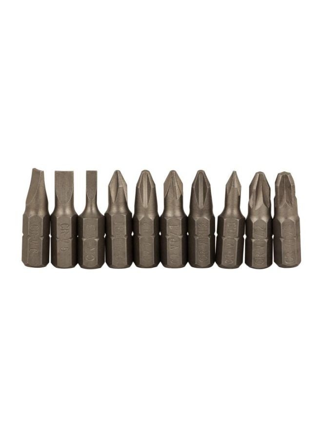 BLACK+DECKER 11-Piece Multibit Ratcheting Screwdriver With Bits Set Silver/Black/Orange  - Image 4