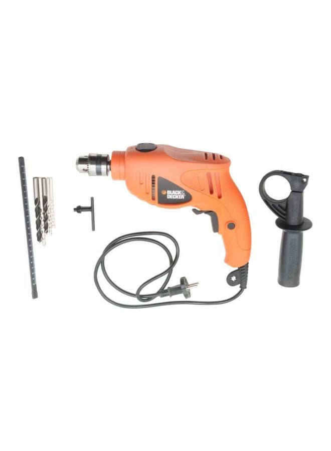 Hammer Drill Single Speed For Wood, Steel And Masorny Drilling 500W HD5010-B5 Orange/Black - v1599548441/N15162856A_2