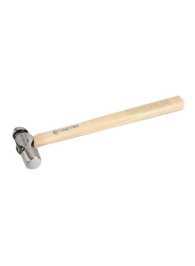 Tactix Tactix Ball Pein Hammer - 225g (8 oz) Fully Polished Forged Head, Durable Hickory Handle, Ideal for Striking, Punching, Riveting, Shaping and Straightening Unhardened Metal- 222103 Brown 8.5x29x2.5cm 