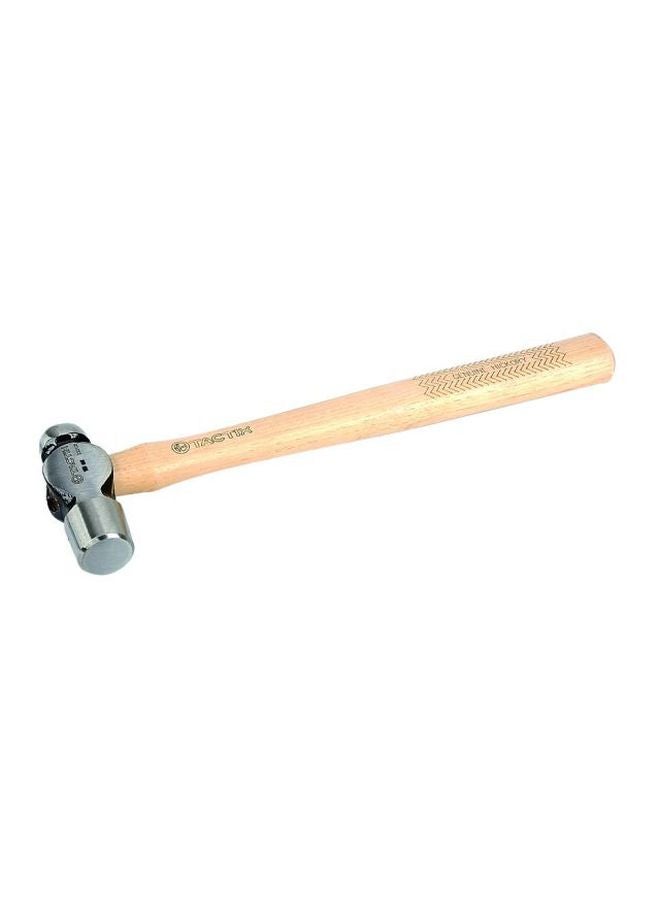 Tactix - Tactix Hammer Ball Pein - 16oz (450g) with Hickory Handle, Fully Polished, Forged Hammer Head for Durability and Strength, Ideal for Metalworking and DIY Projects- 222107 Brown 10.5x34.5x3cm - Image 1