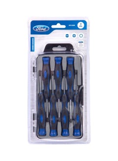 Ford 7-Piece Heavy Duty Crv Precision Screwdriver Set Black/Blue 50mm  - Image 1