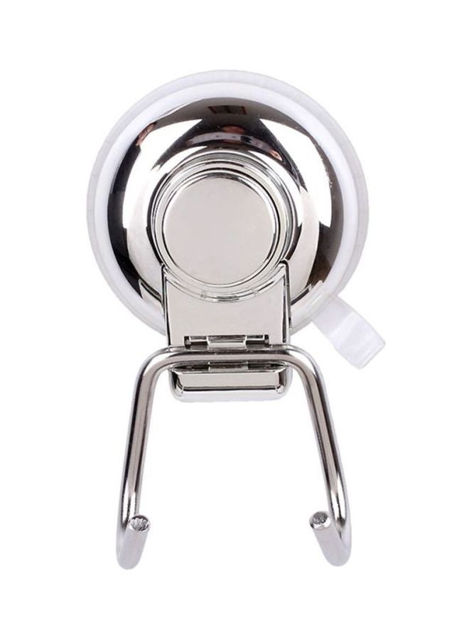 Voberry Stainless Steel Vacuum Suction Cup Towel Hook Silver 7.8x4.2x0centimeter - Image 1