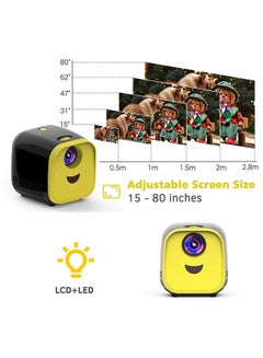 Wownect Basic LED Home Entertainment Kids Projector L1 Black/Yellow  - Image 4