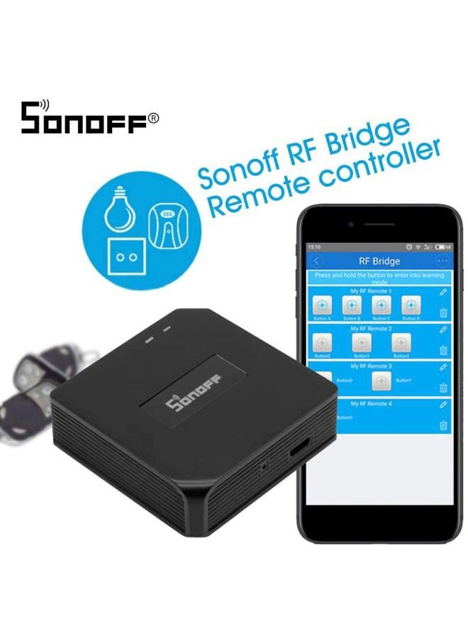 SONOFF Wi-Fi Remote RF Controller Automation Module Switch Black 62x62x20mm - Image 4