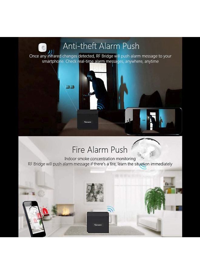 SONOFF Wi-Fi Remote RF Controller Automation Module Switch Black 62x62x20mm - Image 5