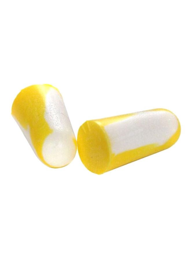 10-Piece Soundproof Workplace Safety Ear Plug Set White/Yellow 6 x 3 x 6cm - v1599550685/N27118944A_1