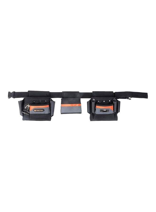 Tactix Tool Belt, Magnetic Tool Pouch, Heavy Duty Padded Tool Belts For Men, Adjustable Tool Pouch Bag For Electrician, Carpenter, Construction, Utility Belt, Black/Orange- 323033 Black/Orange 100x5x25cm  - Image 1