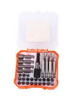 LAWAZIM 34-Piece Ratcheting Screwdriver Set Orange/Black/Silver  - Image 1