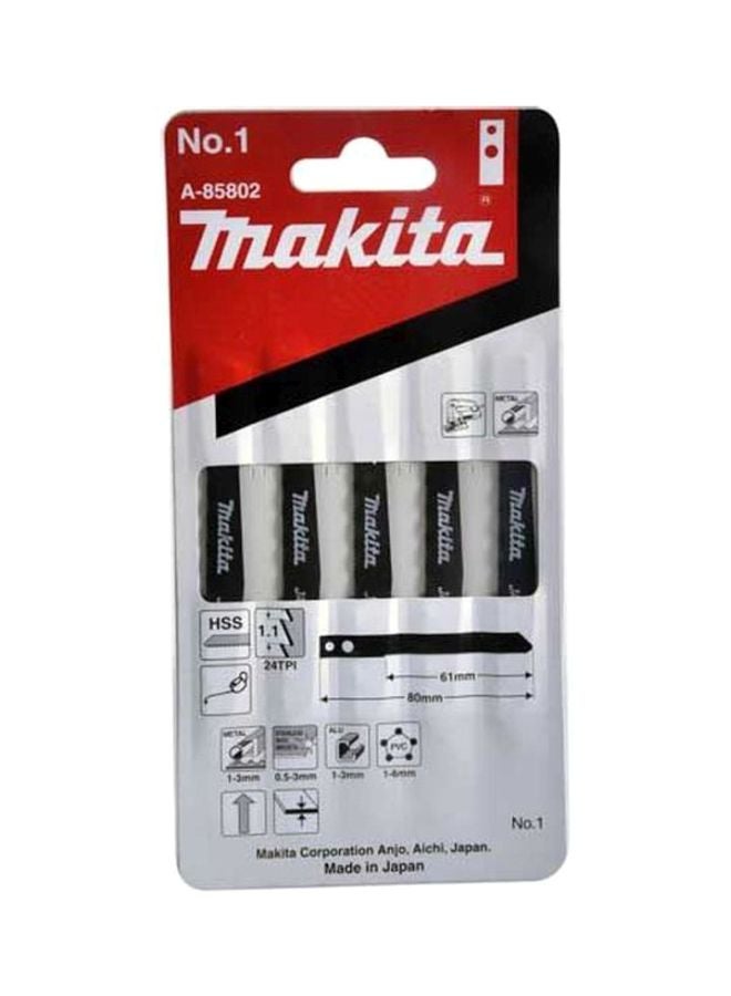 Makita Pack Of 5 Wood Jigsaw Blade Set Black 60mm - Image 3