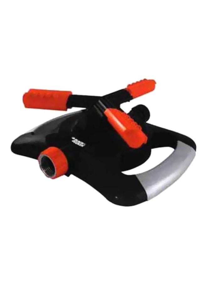 رشاش مياه دوّار لري الحدائق بثلاث فوهات أسود/أحمر