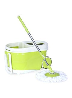 3-Piece 360 Degree Rotating Magic Spin Mop And Bucket Set Green/White 42 x 60centimeter
