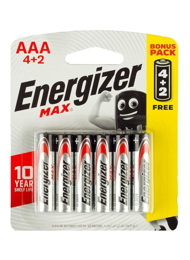 إنرجايزر بطاريات قلوية ماكس AAA (مجموعة من 4+2) - Image 2