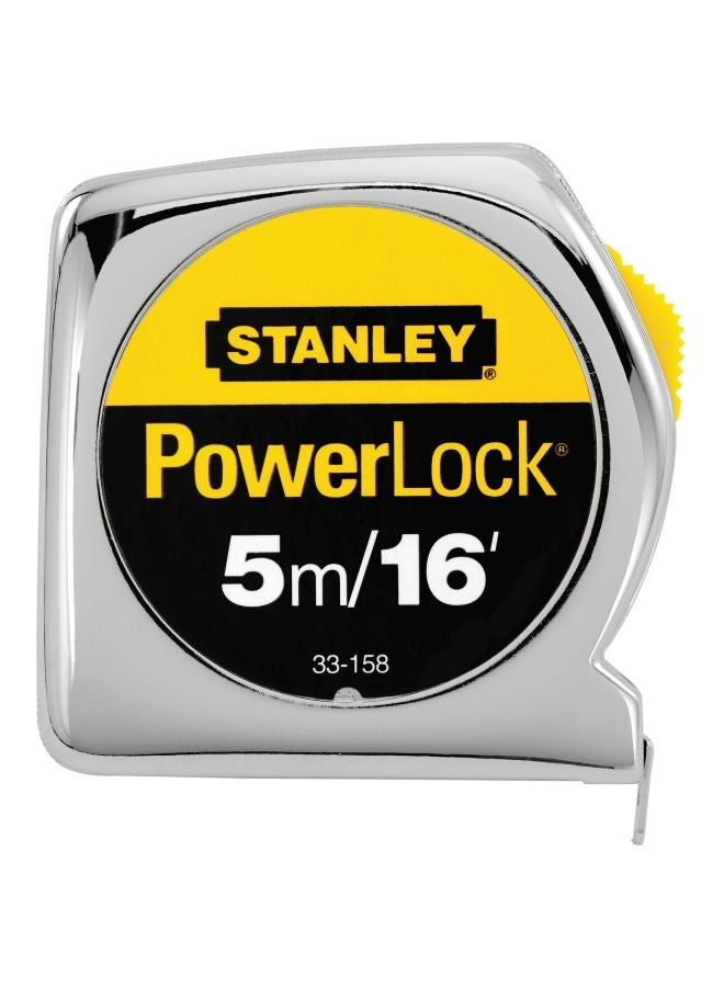 Stanley Powerlock Measuring Tape Silver/Yellow/Black 5meter  - Image 2