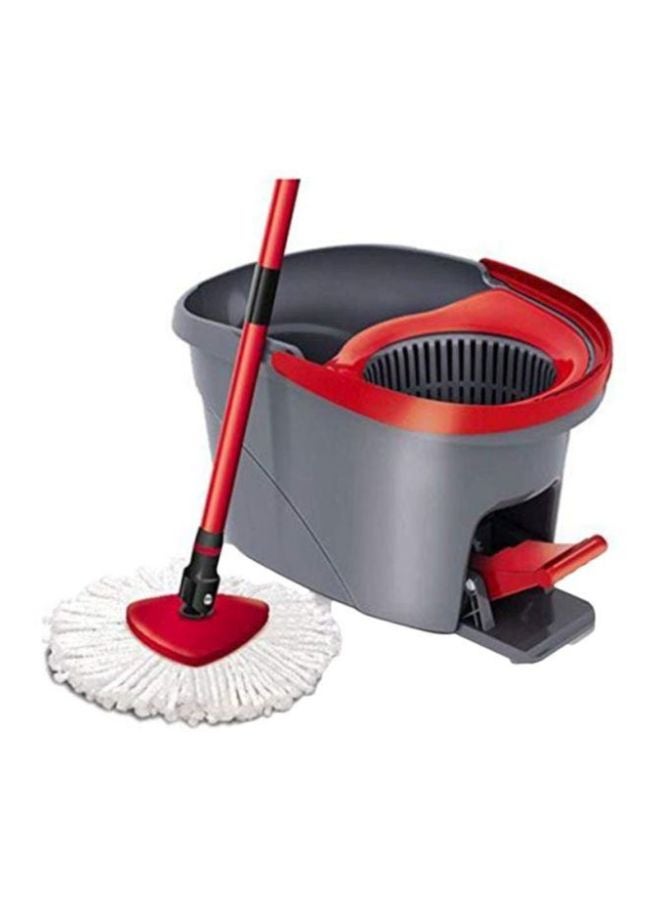 Vileda - 360 Degree Rotating Mop Stick With Bucket Red/White/Grey - Image 1