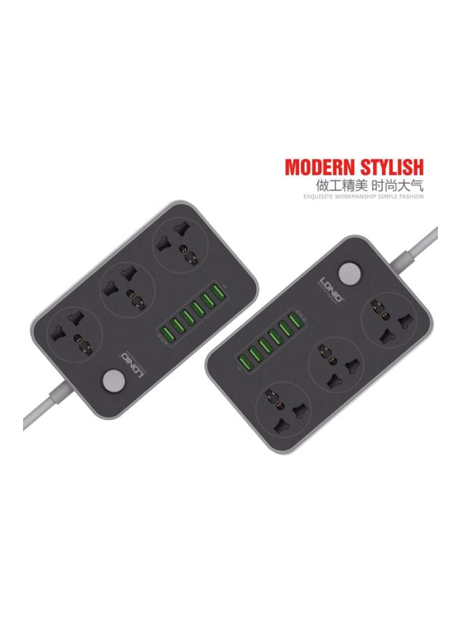 Generic Power Strip With 3 AC Sockets Aluminium 354.88ml  - Image 3