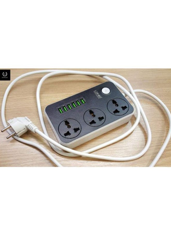 Generic Power Strip With 3 AC Sockets Aluminium 354.88ml  - Image 4