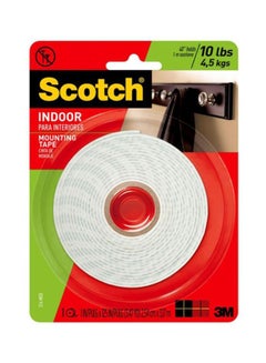 3M Double Sided Indoor Mounting Tape White 2.54x22cm  - Image 1