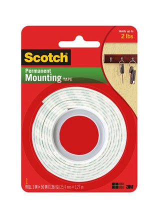 Scotch Permanent Mounting Tape Roll 1x 50 inch White - v1599550888/N20400479A_1