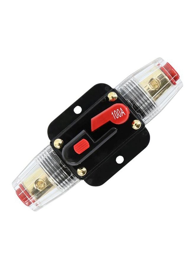 Circuit Breaker Manual Reset Switch Black/Red/Clear