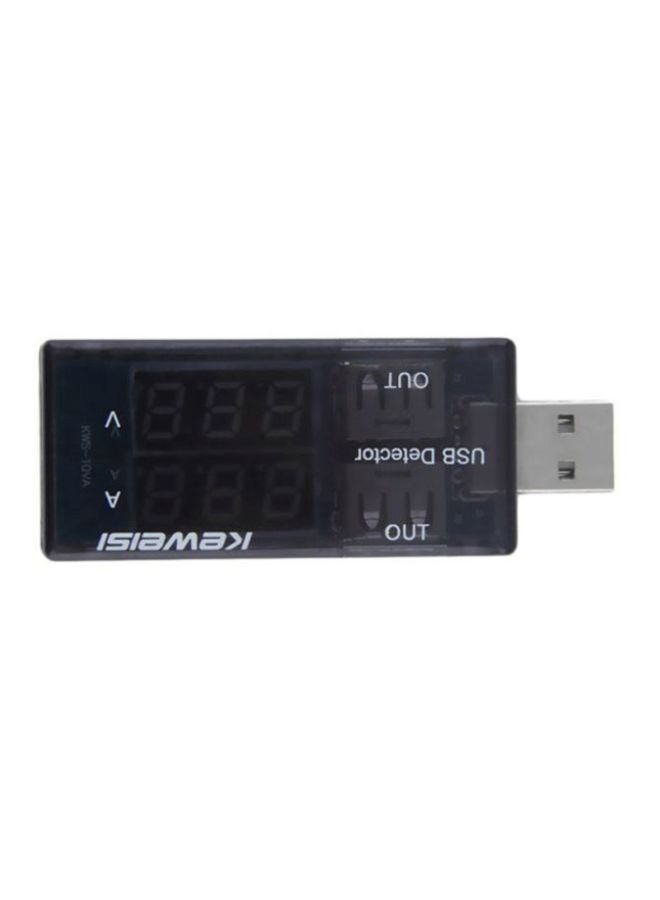 OUTAD LED USB Voltage Current Detector Black  - Image 1