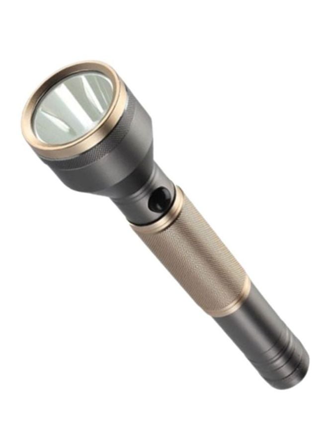 GEEPAS Rechargeable LED Flashlight With Power Bank Gold/Grey 88x24x2inch  - Image 1