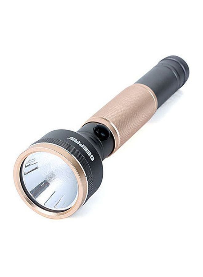 GEEPAS Rechargeable LED Flashlight With Power Bank Gold/Grey 88x24x2inch  - Image 4