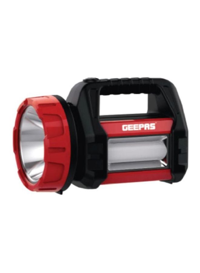 Rechargeable Hand Held Powerful Search Light With Lantern Black/Red 15cm 