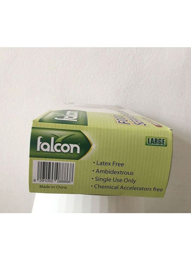 Falcon 100-Pieces Powder Latex Free Single Use Food Service Gloves Clear Large  - Image 2
