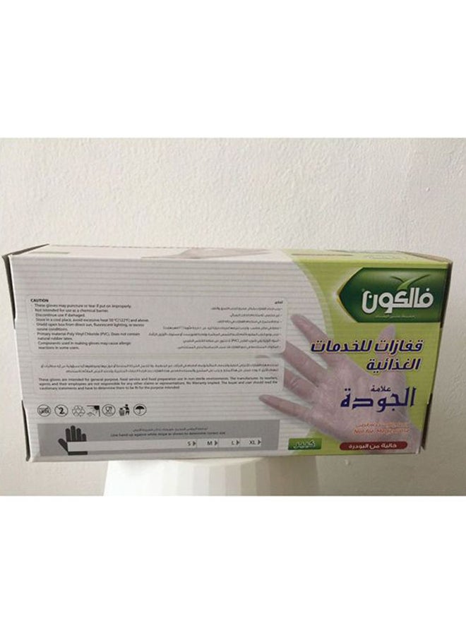 Falcon 100-Pieces Powder Latex Free Single Use Food Service Gloves Clear Large  - Image 3