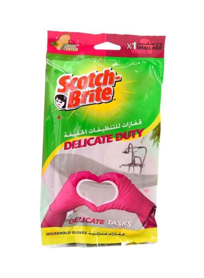 3M Delicate Duty Lemon Scented Household Gloves Pink Small - Image 3
