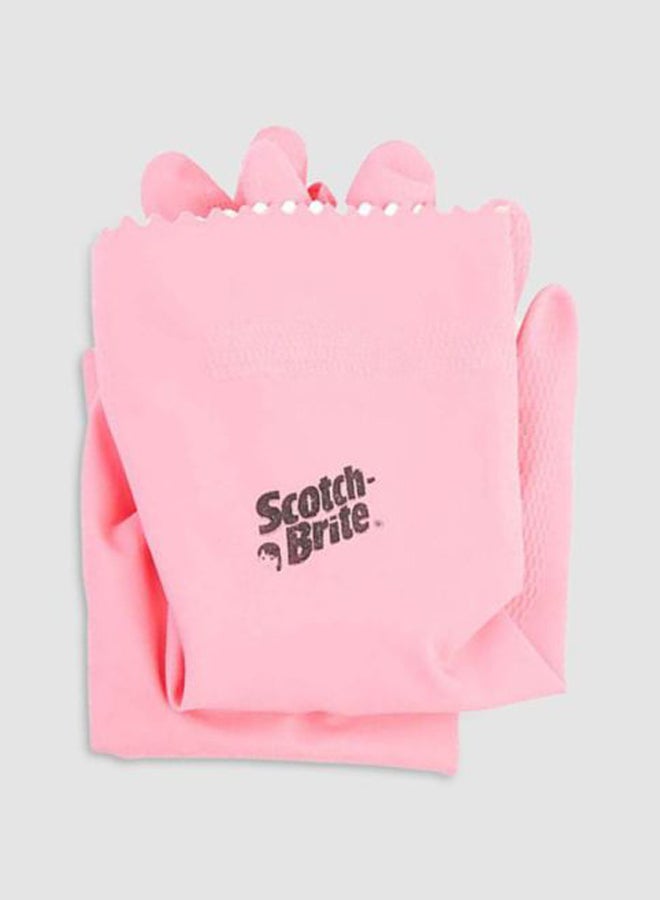 3M - Scotch Brite Extra Delicate Lemon Scented Duty Gloves Large Pink - Image 1