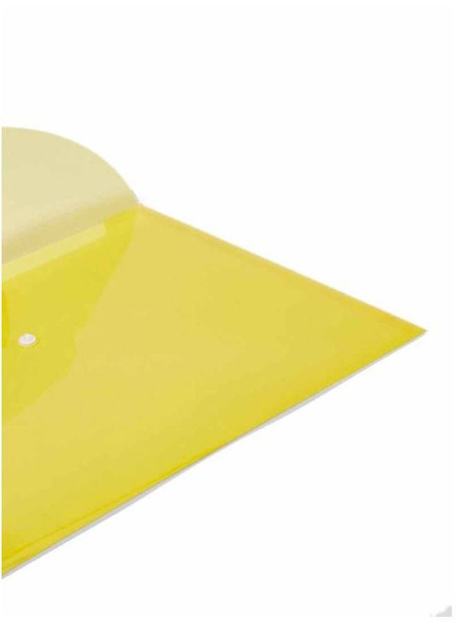 ATLAS Buttoned Document Bag With Card Yellow  - Image 2