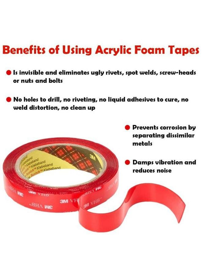 3M Double Face Mounting Tape Red - Image 3