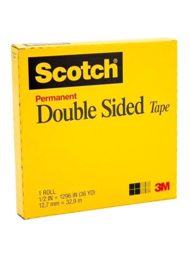 Scotch  Scotch Permanent Double Sided Tape 12.7mm x 32.92 m Clear  - Image 1