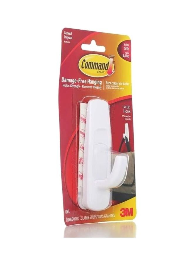 ثري ام طقم علّاقات لاصقة مزدوجة مصنوعة من البلاستيك من كوماند أبيض - Image 3