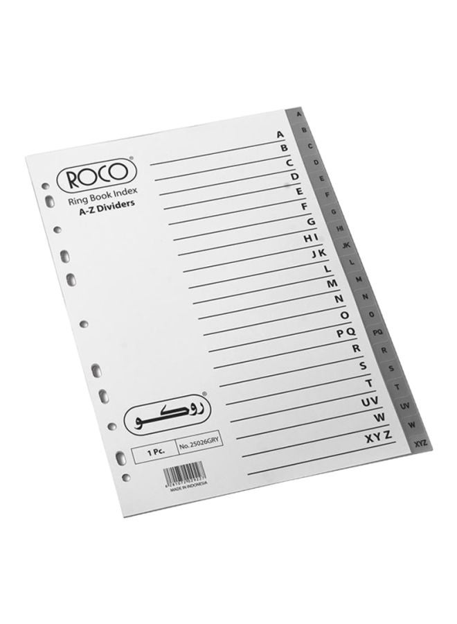 روكو فاصل ورق مقاس A4 رمادي/أسود