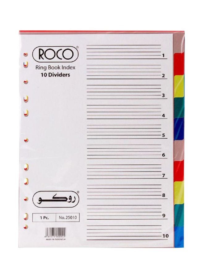 ROCO A4 Index Divider Multicolour 