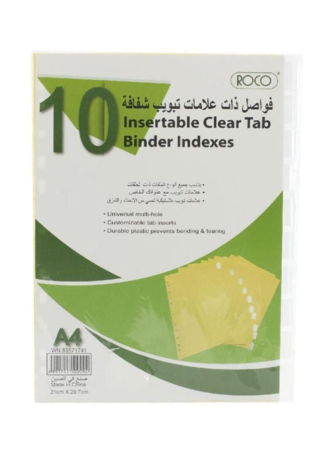 روكو علامة تبويب شفافة للكتب بيج