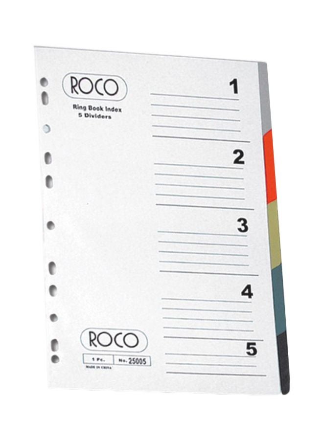ROCO A4 Index Divider Multicolour 