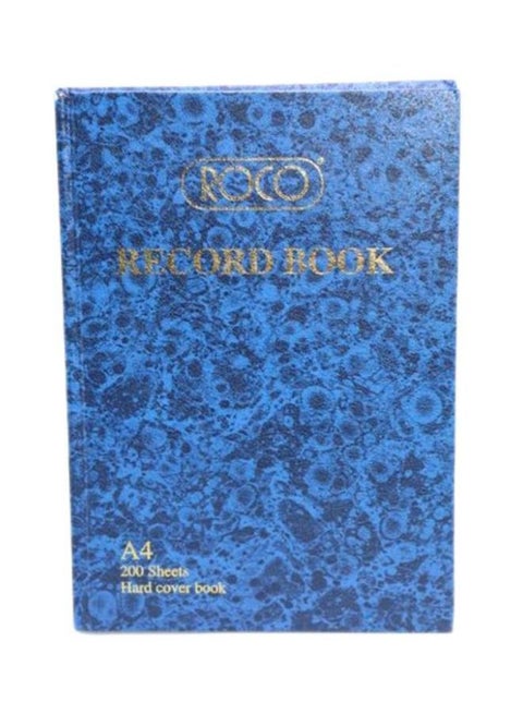 A4 Record Book Blue